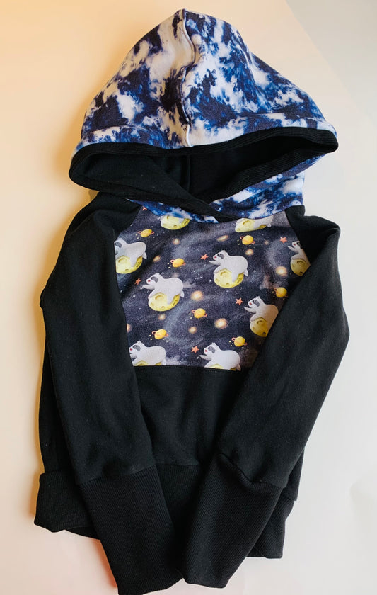 "Sloth" Grow With Me Sweater w/ Hood - Size 12m to 3yrs