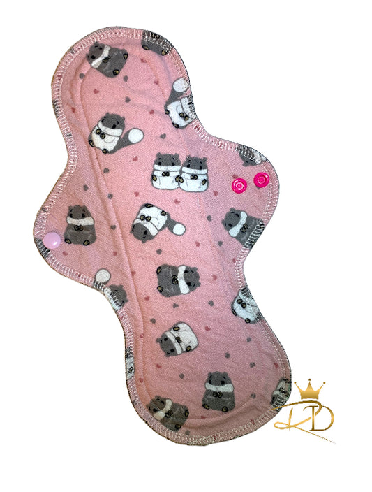 "Pink Fuzzy Love" Cloth Pad - Cotton Flannel Topper
