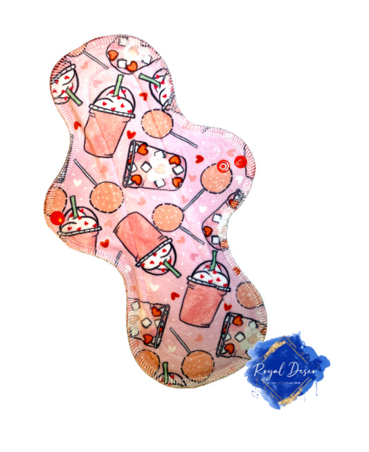 "Pink Drink" Cloth Pad- Minky Topper